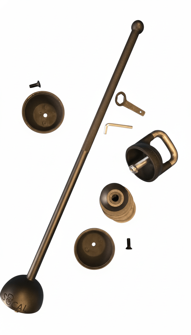 6–12 kg (13–26 lb) Adjustable Kettlebell/Mace System – Powder - Coated Cast - Iron – Black | SoCal Kettlebellz - SoCal Kettlebellz